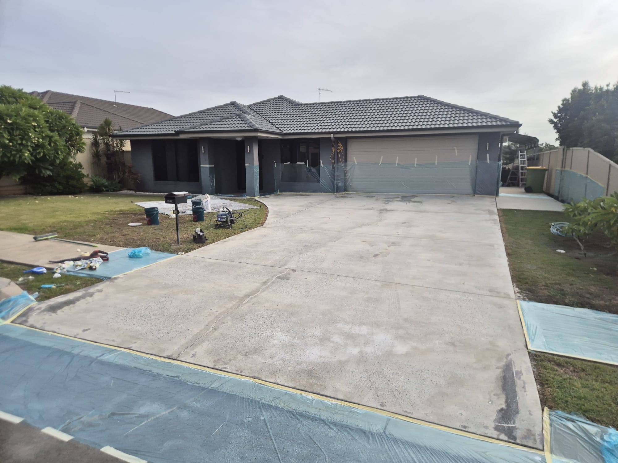 Before: Worn driveway in Raceview